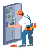 Monteur aan het werk